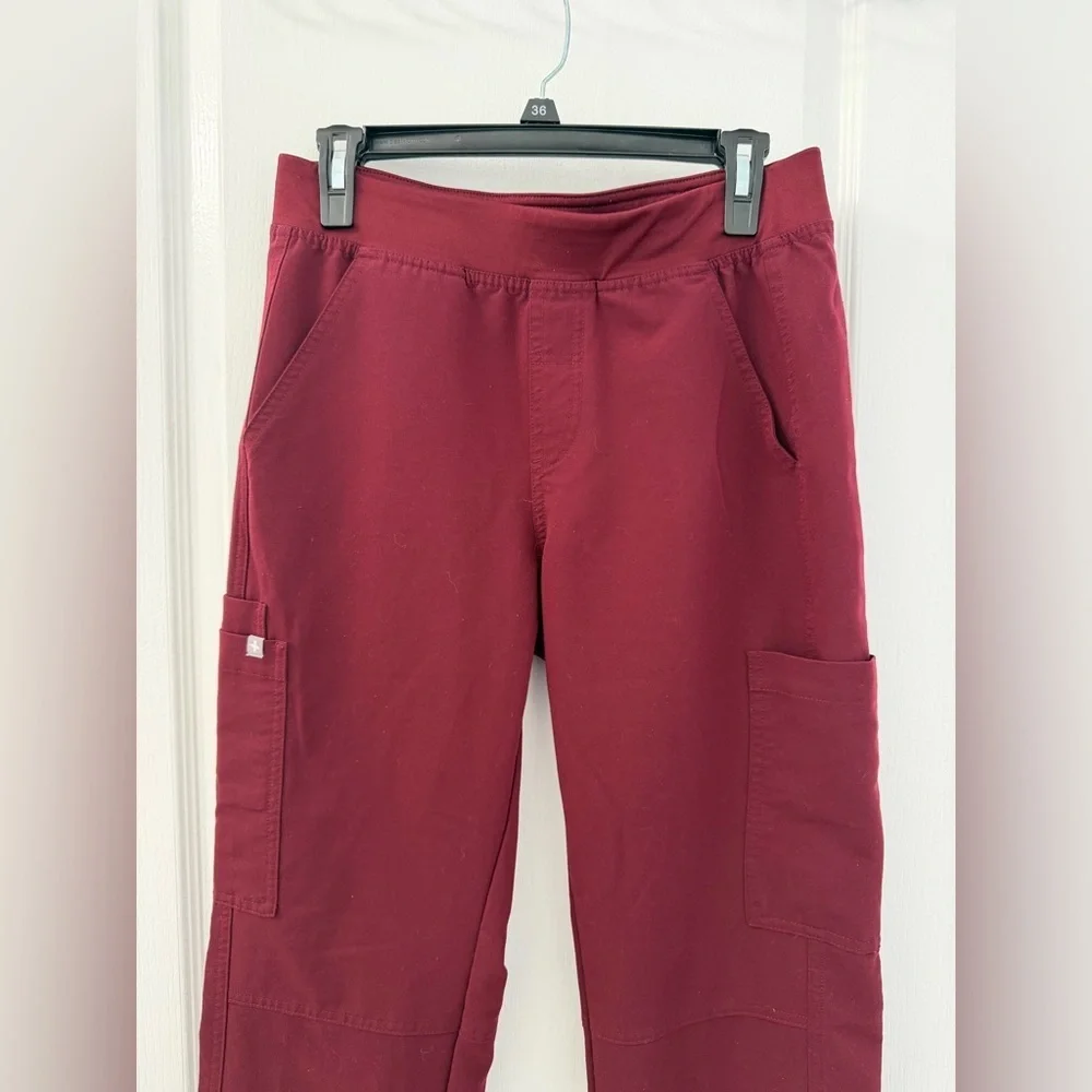 Figs Axim Scrub Men's Burgundy Pants (Size S) - Picture 5 of 10
